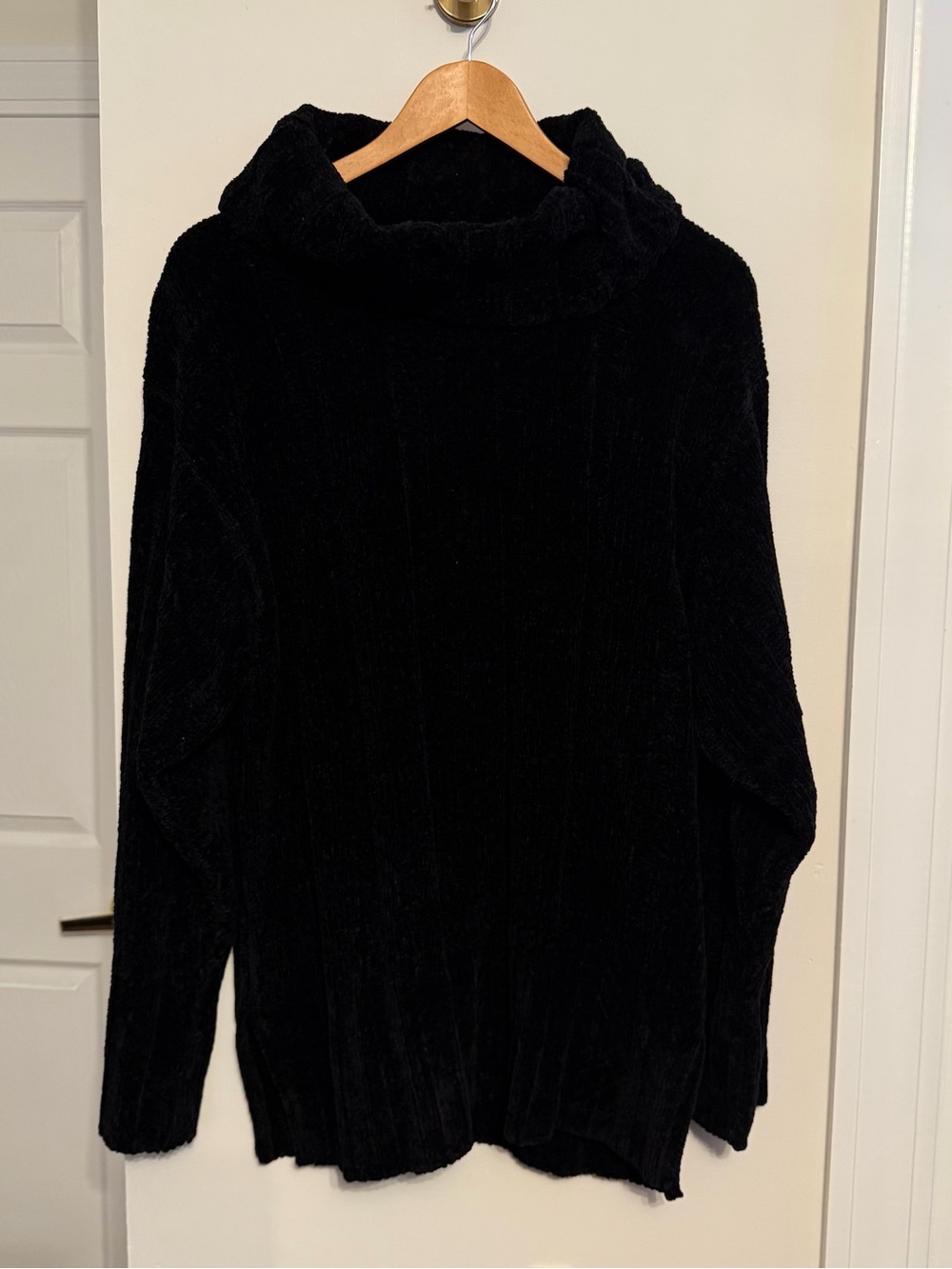 Designers Originals Plush Black Cowl Neck Sweater